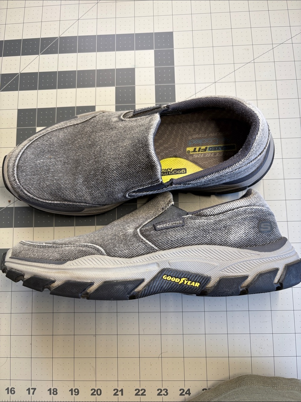 Skechers Men's Charcoal Gray Slip-On Canvas Loafers - Picture 5 of 8